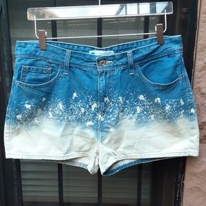 Levi's bleach splatter high waist festival shorts